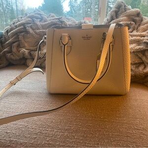Kate Spade White Leather Tote Bag
